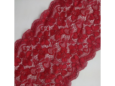 Čipka Elastična 150 mm / Bordo