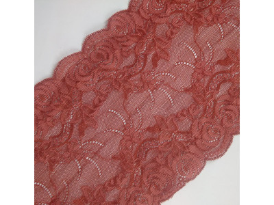 Čipka Elastična 170 mm / Cigla - Braon