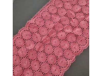 Čipka Elastična 160 mm / Tamno Puder Roze