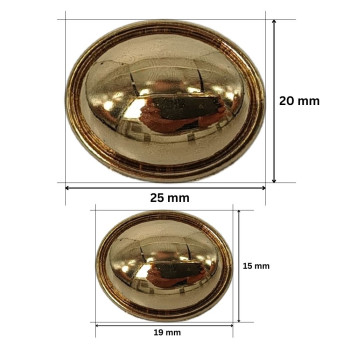 PREMIUM Metalno dugme 15 mm / 20 mm