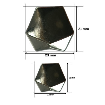 PREMIUM Metalno dugme 11 mm / 21 mm