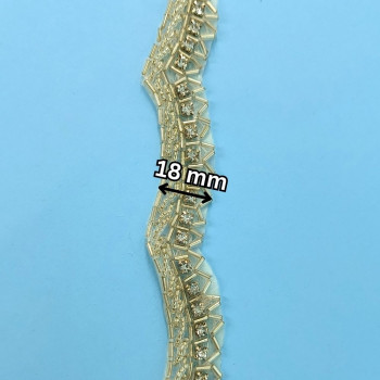 Hotfix traka / Perlice - Kristal 18 mm
