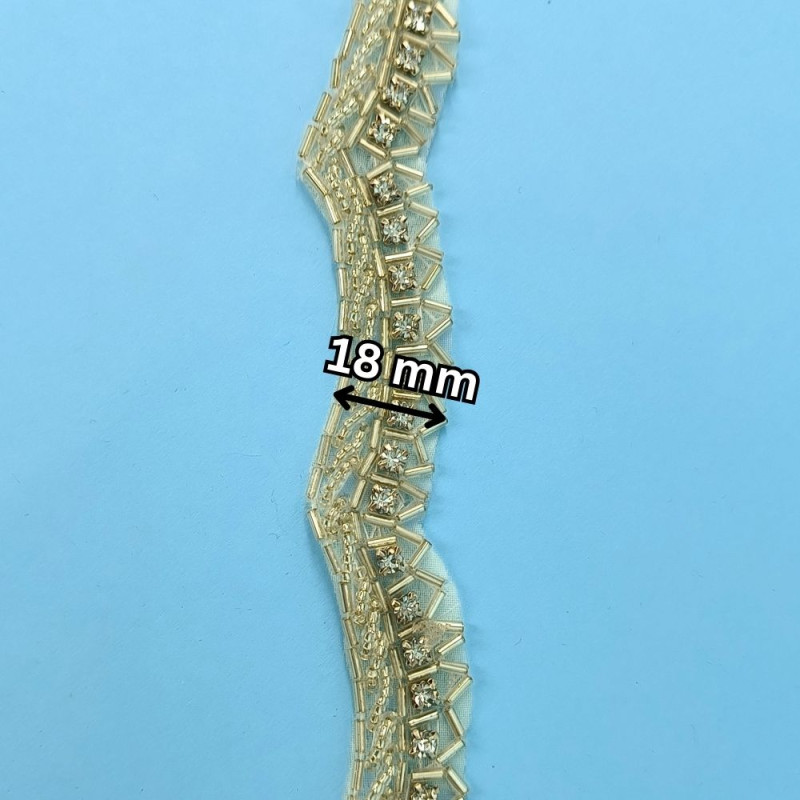 Hotfix traka / Perlice - Kristal 18 mm