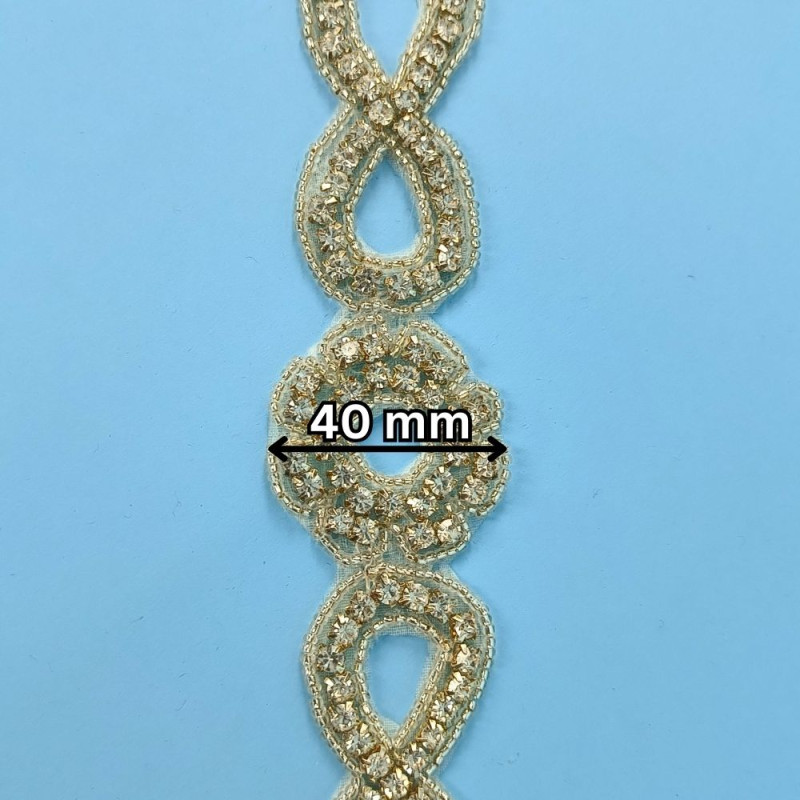 Hotfix traka / Kristal 40 mm