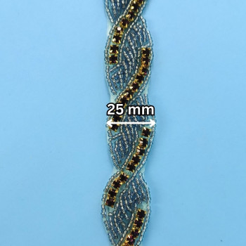 Hotfix traka / Perlice - Kristal 25 mm