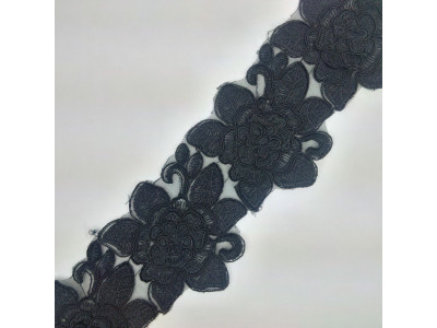 Glamur Čipka 80 mm / Crna