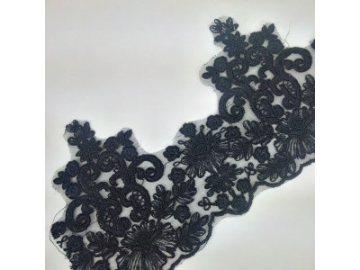 Glamur Čipka 160 mm / Crna