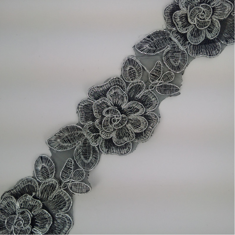 Glamur Čipka 60 mm / Srebrna Glamur Čipka 60 mm / Srebrna