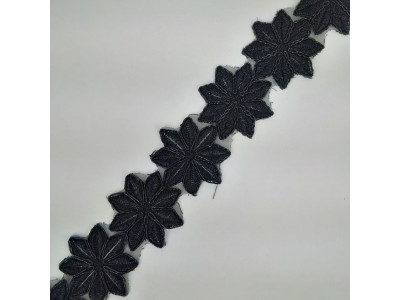 Glamur Čipka 45 mm / Crna