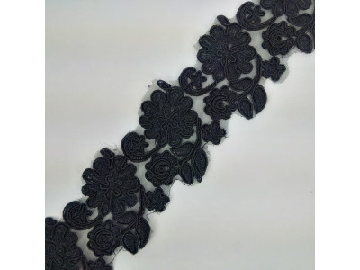 Glamur Čipka 55 mm / Crna