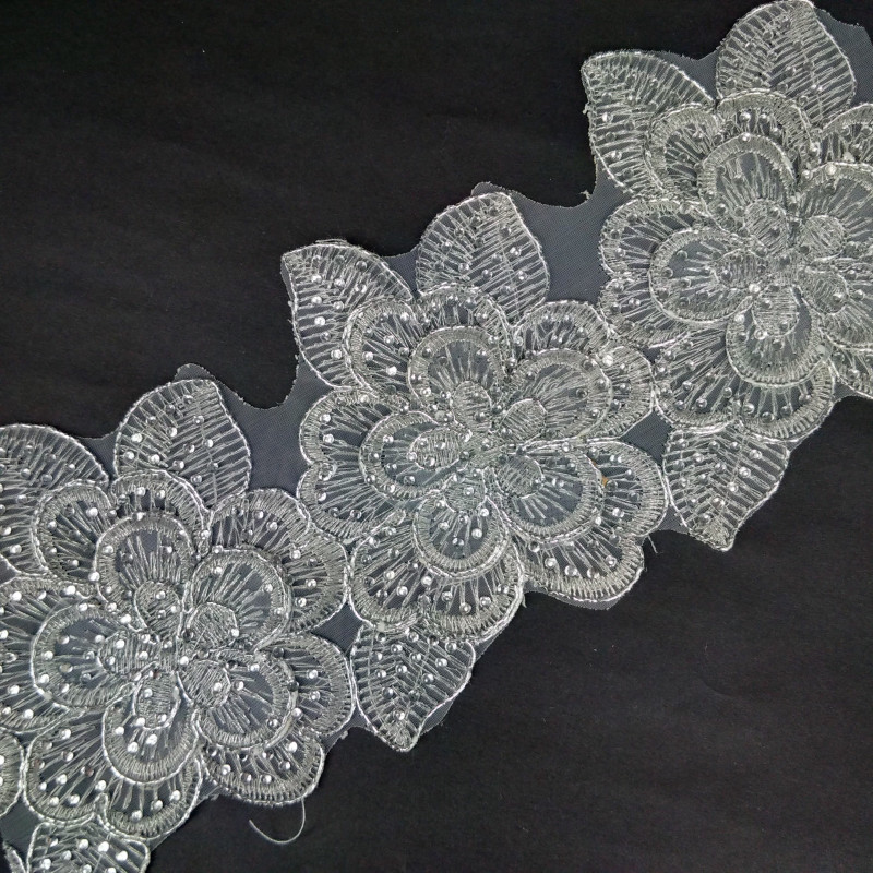 Glamur Čipka 115 mm / Srebrna Glamur Čipka 115 mm / Srebrna