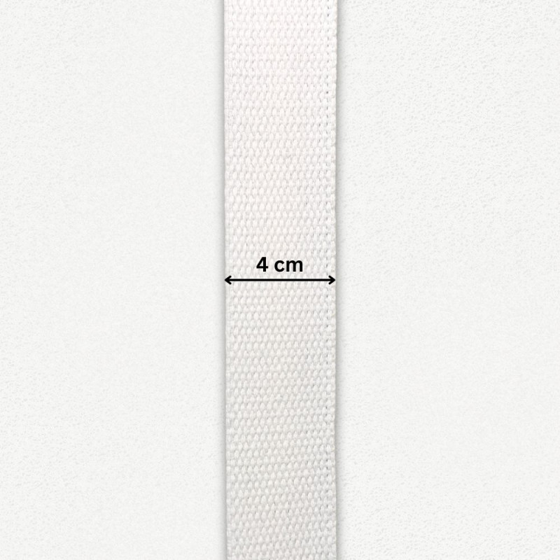 Pamučna gurtna / Bela / 4 cm