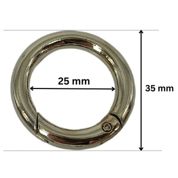 PREMIUM Metalni karabinjer - alka 25 mm