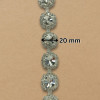 Metalna traka sa cirkonima / Crystal / Srebrna osnova / 20 mm