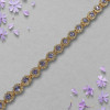 Metalna traka sa cirkonima / Pastelno ljubičasta / Zlatna osnova / 10 mm Metalna traka sa cirkonima / Pastelno ljubičasta / Zlatna osnova / 10 mm
