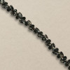Metalna traka sa cirkonima / Crna / 15 mm 