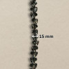 Metalna traka sa cirkonima / Crna / 15 mm 
