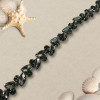 Metalna traka sa cirkonima / Crna / 15 mm Metalna traka sa cirkonima / Crna / 15 mm