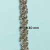 Metalna traka sa cirkonima / Crystal / Srebrna osnova / 30 mm