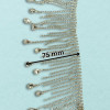 Metalna traka sa cirkonima / Crystal / Srebrna osnova / 75 mm