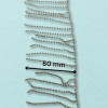 Metalna traka sa cirkonima / Crystal / Srebrna osnova / 80 mm