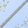 Metalna traka sa cirkonima / Crystal / Srebrna osnova / 15 mm Metalna traka sa cirkonima / Crystal / Srebrna osnova / 15 mm