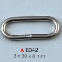 Ovalna alka / 30 x 8 x 3 mm / 8342