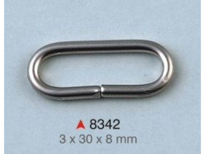 Ovalna alka / 30 x 8 x 3 mm / 8342