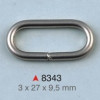 Ovalna alka / 27 x 9.5 x 3 mm / 8343