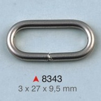 Ovalna alka / 27 x 9.5 x 3 mm / 8343