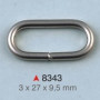 Ovalna alka / 27 x 9.5 x 3 mm / 8343