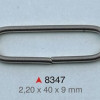 Ovalna alka / 40 x 9 x 2.20 mm / 8347