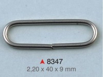 Ovalna alka / 40 x 9 x 2.20 mm / 8347