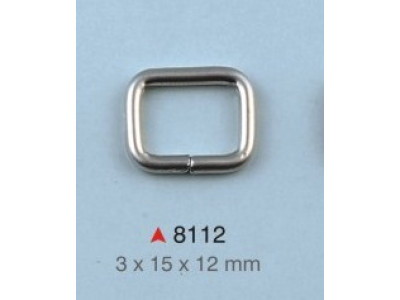 Pravougaona alka / 15 x 12 x 3 mm / 8112