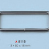 Pravougaona alka / 50 x 15 x 3 mm / 8115