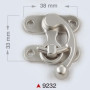 Metalna bravica za torbe / 33 x 38 mm / 9232