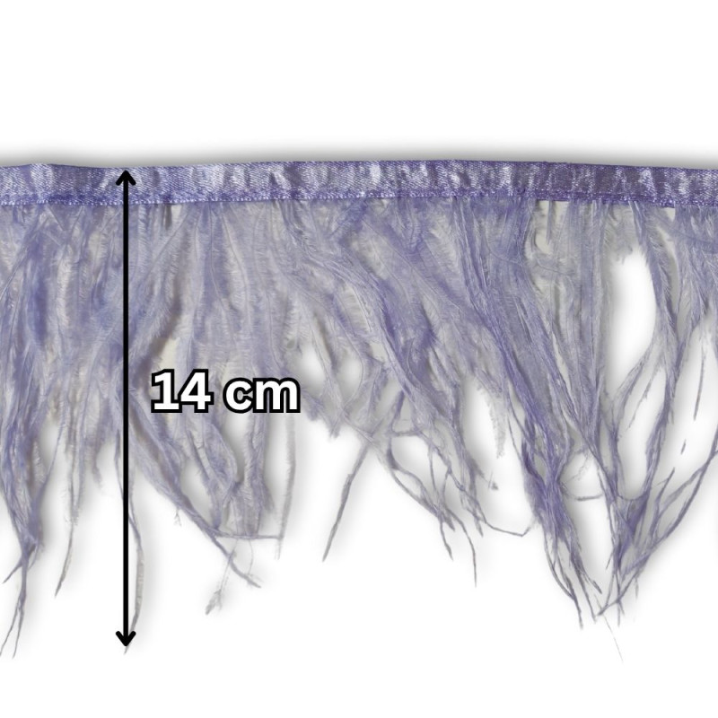 Nojevo perje / 14 cm / Pastelno ljubičasta