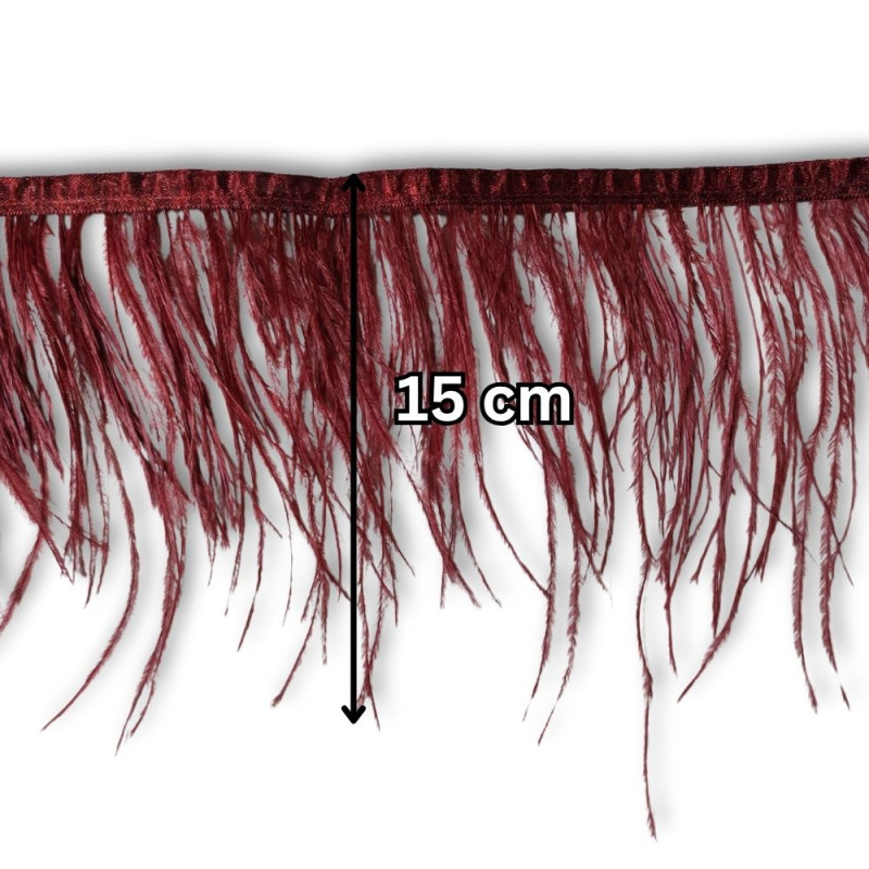 Nojevo perje / 15 cm / Bordo