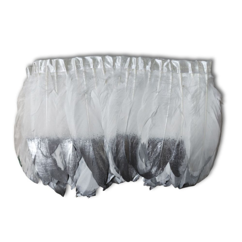 Gavranovo perje / 20 cm / Bela - Srebrna Gavranovo perje / 20 cm / Bela - Srebrna