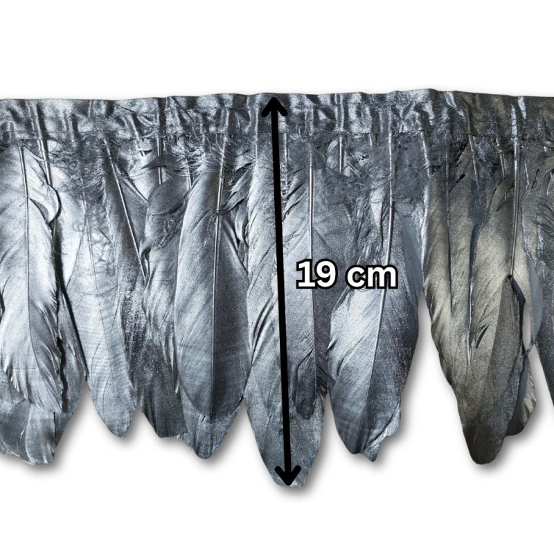 Gavranovo perje / 19 cm / Srebrna