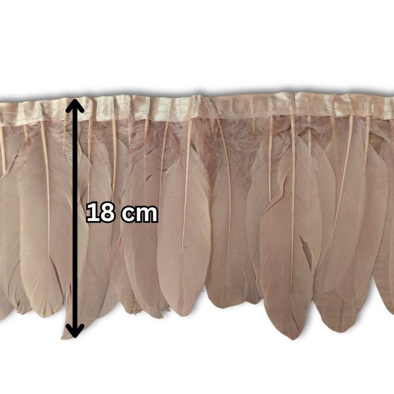 Gavranovo perje / 18 cm / Prljavo roze