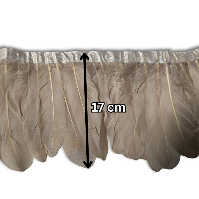 Gavranovo perje / 17 cm / Sivo-braon