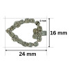 PREMIUM Metalna šnala / 24 mm