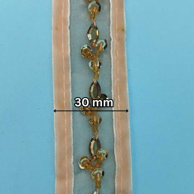 Ukrasna traka / Perlice - Sljokice - Cirkon 30 mm