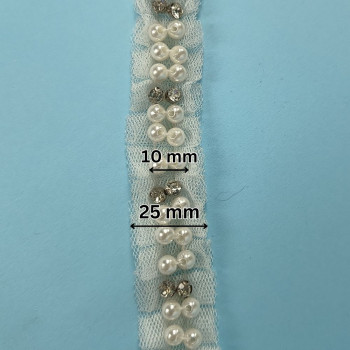 Ukrasna traka / Cirkon - Biser 10 mm