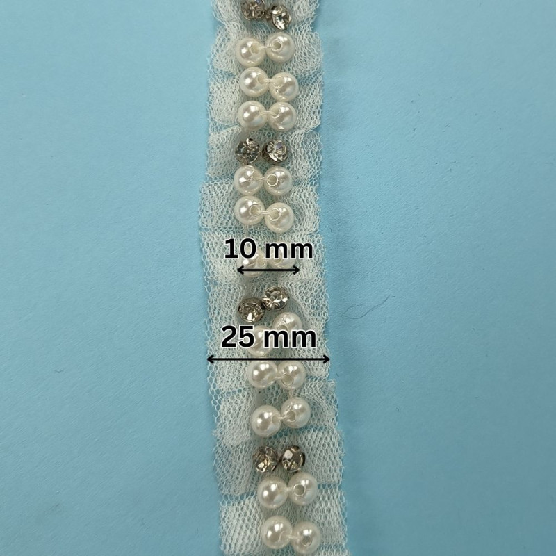 Ukrasna traka / Cirkon - Biser 10 mm