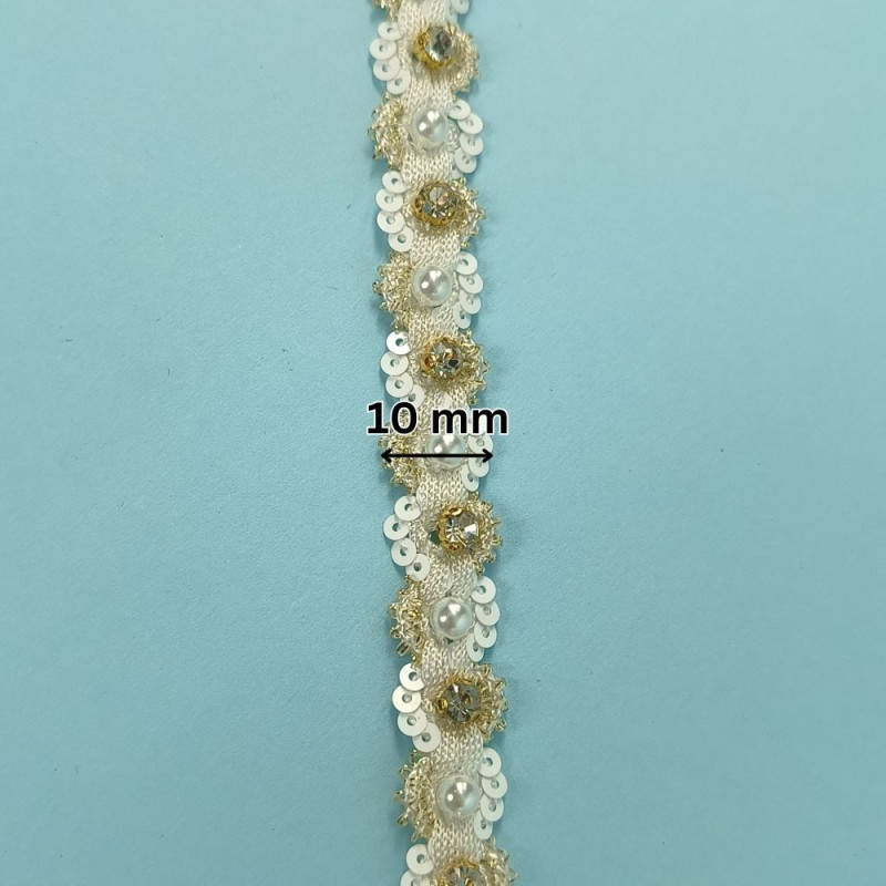 Ukrasna traka / Biser - Cirkon - Sljokice 10 mm