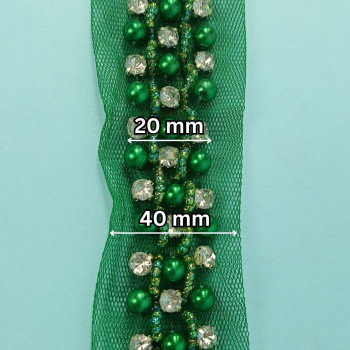Ukrasna traka / Perlice - Biser - Cirkon 20 mm