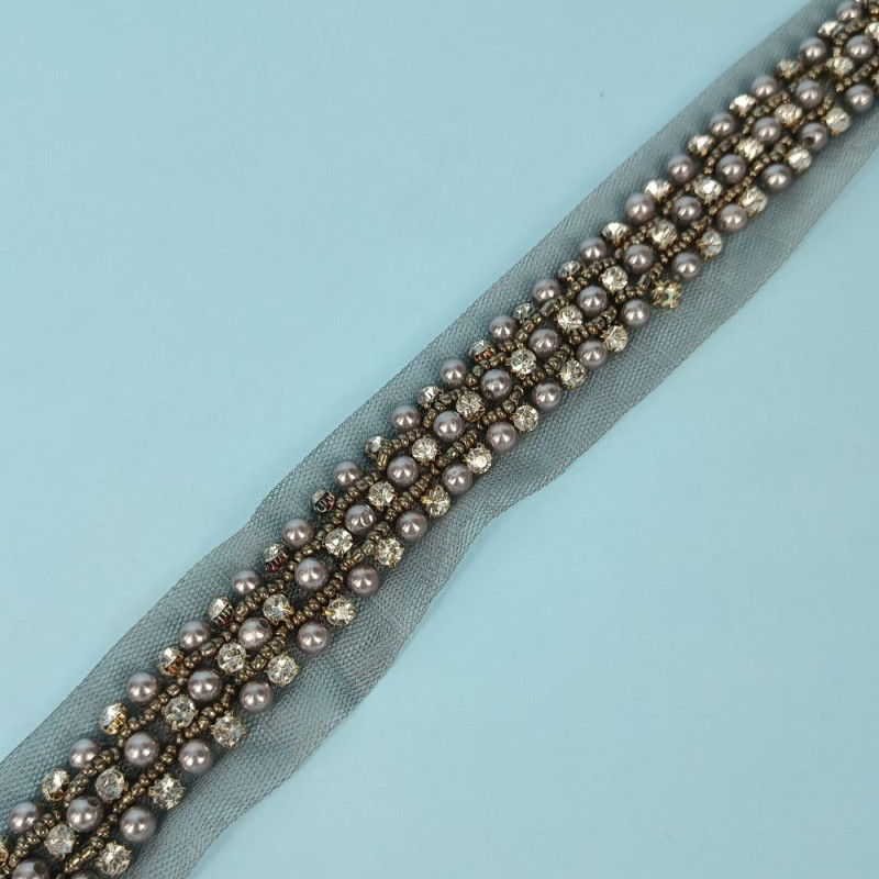Ukrasna traka / Perlice - Biser - Cirkon 20 mm