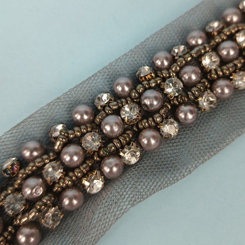 Ukrasna traka / Perlice - Biser - Cirkon 20 mm